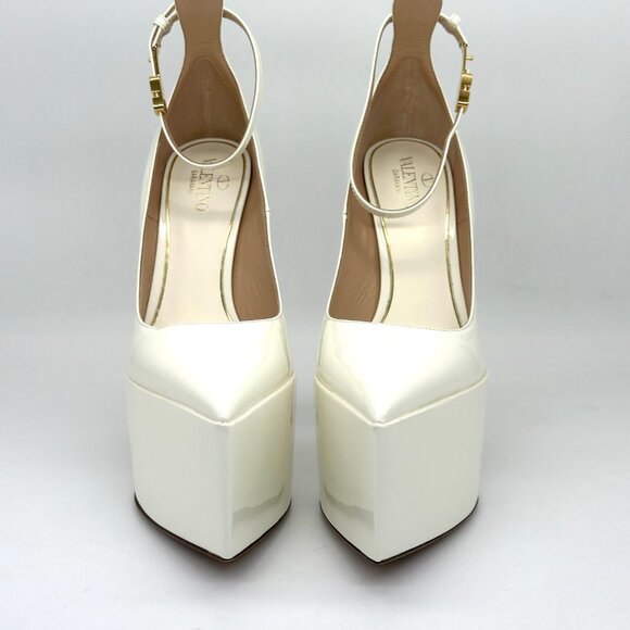 Valentino Garavani White Platform Heels - Picture 6 of 16